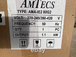 3 Phase Electric Motor 2800rpm Amtech Ama-ie2 80g 240v 440v 3ph 1.1kw