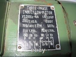 3 Phase Induction Motor Electric. New. 1.5 / 2 HP