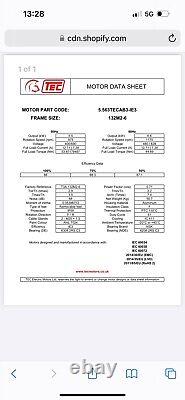 5.5kW 6 Pole B3 Mounted IE3 Efficiency 132 Frame TEC Electric Motor