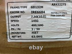7.50 KW Crompton Greaves Electric Motor 4 Pole 1450 RPM GD132M 230V 3 Phase B3