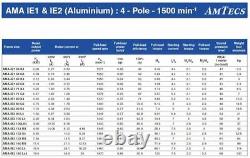 AMTEC Electric Motor 3 Phase Aluminum 0.09kW 4 Pole 1350rpm 56 Frame B3 Mount