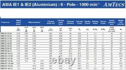 AMTEC Electric Motor 3 Phase Aluminum 0.25kW 6 Pole 900rpm 71 Frame B3 Mount