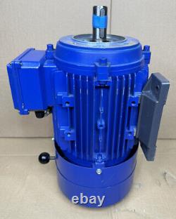 AmTecs 4kW AC Electric Motor with BRAKE 1445RPM 4-Pole B34 Foot 112 3-Phase