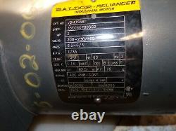 Baldor 2 HP Ac Electric Brake Motor 145tc 208-230/460 Vac 1735 RPM Tefc Vbm3558t