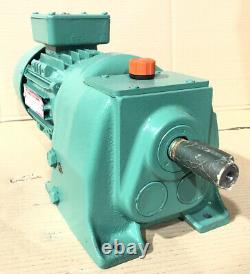 Brook Crompton 0.75kW 3-Phase Electric Motor Gearbox Straight Drive 27RPM