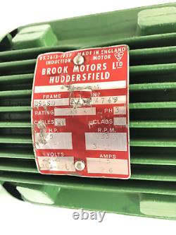 Brook Motors 0.5HP Motor 2830RPM 2-Pole D90SD Frame B5 Flange AC Electric Motor