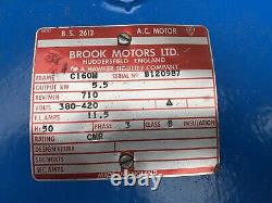 Brook Motors 5.5kW AC Electric Motor Frame C160M 710RPM (8POLE) Press 380/420v