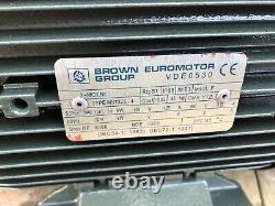 Brown Group EUROMOTOR 5.5kW Electric Motor AC 1440RPM 4-Pole 132S Frame B3 Foot