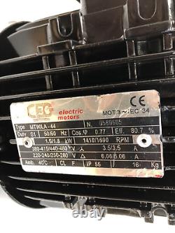 CEG 1.5kW Motor 3-PHASE AC Electric Motor 1410RPM 4-Pole 90LA Frame B14 Face