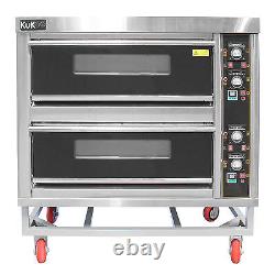 Commercial Pizza Baking Oven Large Twin Deck Three Phase Electric 12x10 6.6kW