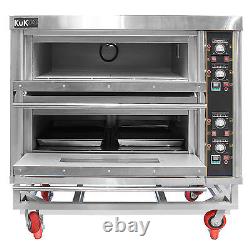 Commercial Pizza Baking Oven Large Twin Deck Three Phase Electric 12x10 6.6kW