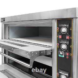 Commercial Pizza Baking Oven Large Twin Deck Three Phase Electric 12x10 6.6kW