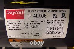 Dayton 2 HP Electric Motor 56hz Frame 1725 RPM 208-230/460 Vac 3ø 4lx06