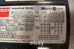 Dayton 3/4 HP Electric Motor 56j Frame 3450 RPM 208-220/440 Vac 3n324d