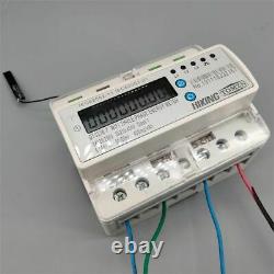 Din rail energy meter kwh with over under 3 Phase 60A remote control wifi smart