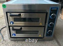 Electric Pizza Oven 2 Chambers 400x400mm Capacity 1+1 Pizzas at 16 Three Phase