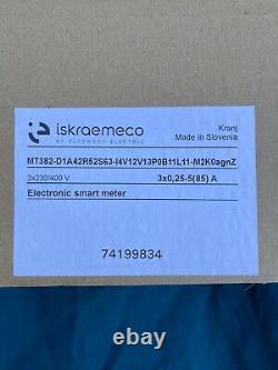 Electric Smart Meter Three Phase Iskra Mt382dc 85amp Direct Connected