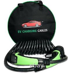 Electric Vehicle EV Charging Cable COILED 32a 6M Three Phase Type 2 IP55 Lead