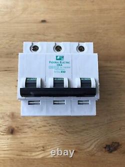 Federal Electric 50 Amp Type B HBA Circuit Breaker MCB 3 Phase Three