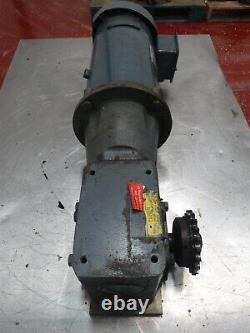 General Electric DC Motor 5BPA56RAG8A 1HP 1725RPM 90V 9.5A WithBoston Gearbox 81