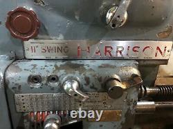 Harrison 11 inch swing Lathe, 1960s 3 phase metal and plastic lathe, working