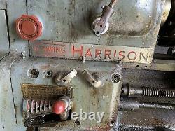 Harrison 11 inch swing Lathe, 3 phase metal Working lathe, working