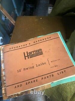 Harrison 12 Swing 3phase Lathe With Hydraulic Copy Attachment
