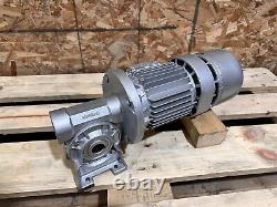 MGM 0.25kW 3-PH AC Electric Motor Bonfiglioli Gearbox 30RPM Gear Reducer MVF 49A