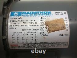 Marathon Electric, 7vj56t17f5310f P, Electric Motor, 1hp, 230/460v, 3 Phase