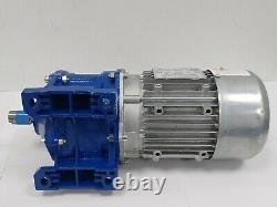 Motovario 0.25kW 3-Phase Electric Motor Gearbox Gear Reducer 23RPM Inline Gear