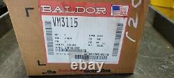 New Baldor 1 HP Electric Motor 230/460 Vac 3 Phase 56c Frame 3450 RPM Vm3115