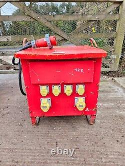 Red 10 KVA 3 Three phase 400 110 volt Electrical Site Transformer £150+vat TR8