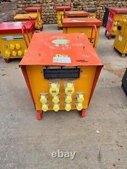 Red 15 KVA 3 Three phase 400 110 volt Electrical site Transformer £250+vat T17