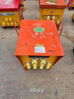 Red 15 KVA 3 Three phase 400 110 volt Electrical site Transformer £250+vat T17