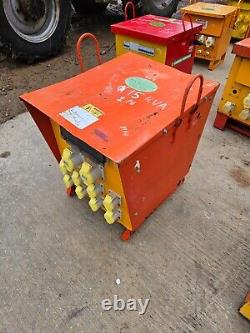 Red 15 KVA 3 Three phase 400 110 volt Electrical site Transformer £250+vat T17