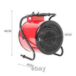 Red Industrial Fan Heater Electric Space Heating Air Blowers Warmer Garage 5/9KW