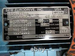 SEW-EURODRIVE DF14DT71D4 Electric Motor 230/460V 2.15/1.08A. 5HP 450-2250RPM