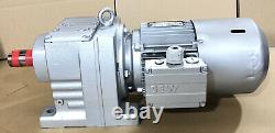 SEW Eurodrive 1.1kW 3-Phase Electric Motor Brake Gearbox Straight Drive 24RPM