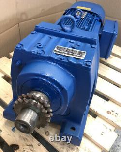 SEW-Eurodrive 5.5kW 3-Phase Electric Motor Brake Gearbox Straight Drive 48RPM