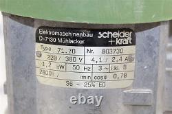 Schneider + Kraft 1,2 Kw 3000 Min Electric Motor 71.70 Three-Phase 2800 Min