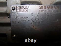 Siemens 15 HP Ac Electric Motor 254t Frame 3530 RPM 208-230/460 Vac Tefc 3 Phase