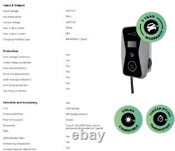 Smart Three Phase Electric Car Charger EV PHEV Charge Point 22kw / 32amp Output