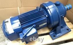 Sumitomo Cyclo 2.2kW 3-Phase Electric Motor Brake Gearbox Straight Drive 30RPM