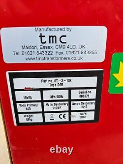 TMC 10 KVA 3 Three phase 400 110 volt Electrical Site Transformer £150+vat T12