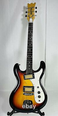 Vintage Circa 70s Sunburst Univox Hi Flier Phase III 3 Electric Guitar