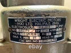 Wright Electric Motor Electrosuds Major Pump No82129 Hp0.4 Ph3