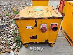 Yellow 10 KVA 3 Three phase 400 110 volt Electrical site Transformer £90+vat T16